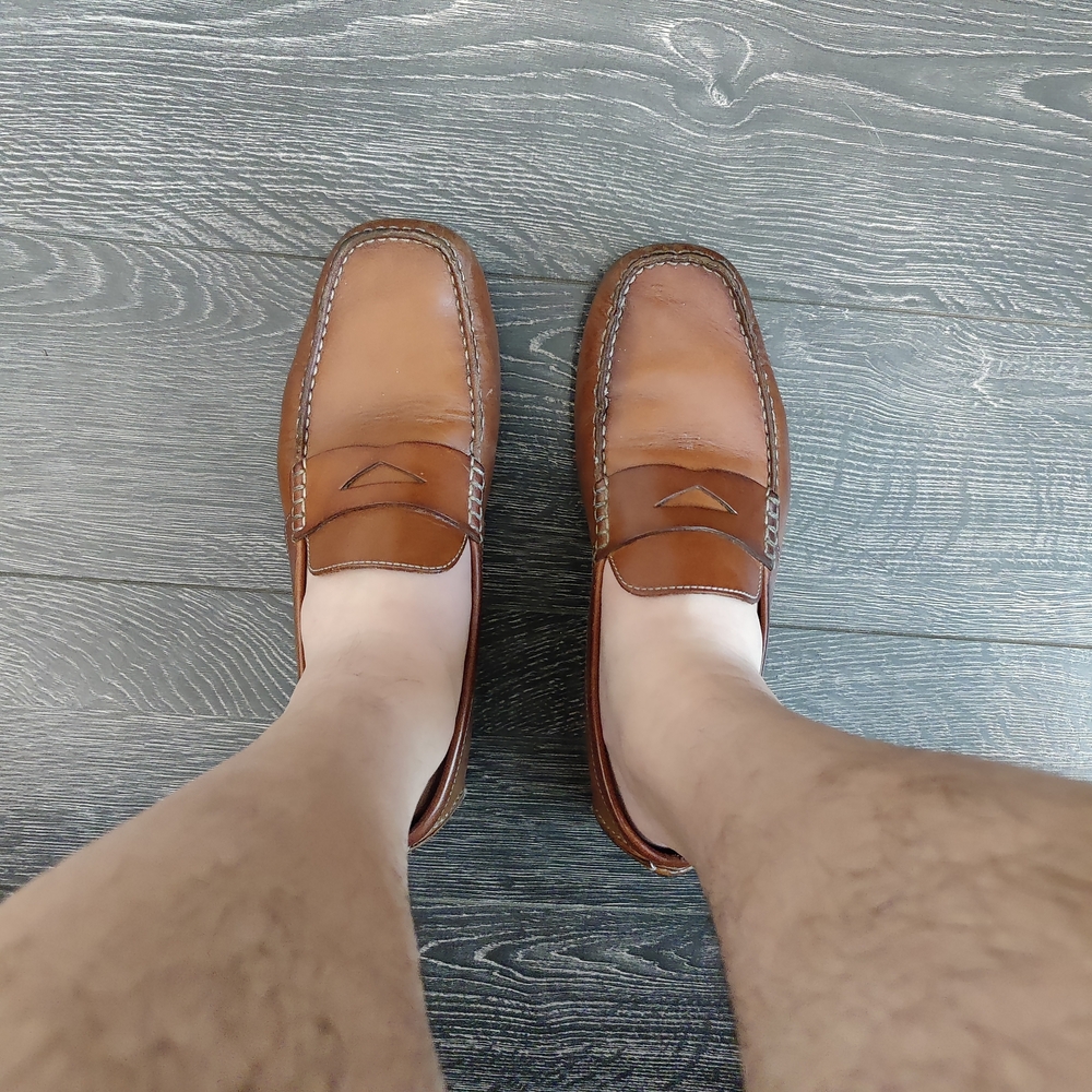 Cole Haan Brown Leather Slip-On Loafers